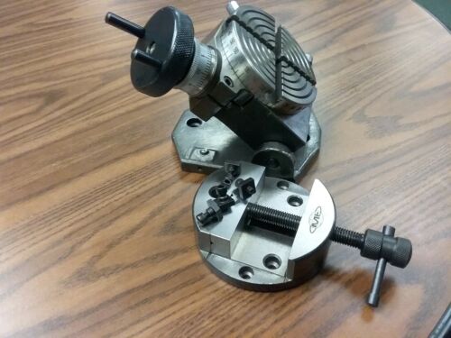 4" TILTING ROTARY TABLE w. Clamping kit & 4" round vise Part#TTSK-100VS NEW - Picture 5 of 7