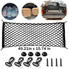 Rear Trunk Envelope Style Mesh Cargo Net For 2016-2020 Chevrolet Silverado