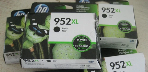 LOT 4 Genuine OEM HP 952XL BLACK Ink Cartridges VIRGIN UNFILLED Empty w Boxes