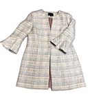 Bariloche Pastel Cream Blue Pink Tweed Coat Jacket Womens UK 12 ES 42 Wedding