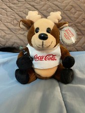 Coca-Cola Coke Bean Bag Plush NWT - Reindeer In Shirt 0133 1998 w/Tags