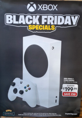 HUGE 4ft UK TOY STORE PROMO POSTER ADVERTISING MICROSOFT XBOX SERIES S 512GB
