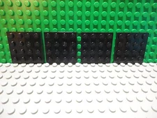 Lego 4 Black 4x4 base plate 
