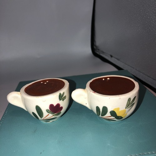 Vintage Ma Pa Coffee Cups Salt And Pepper Shakers Fun - Picture 6 of 7