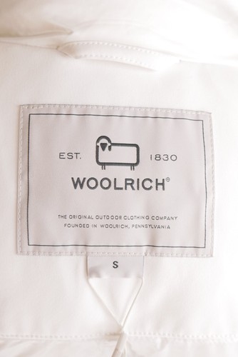 WOOLRICH Women's White Hooded Down Parka Jacket S Softshell Quilted RRP €520 - Picture 15 of 18