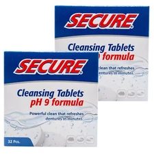 Denture Cleansing Tablets Cleans And Refreshes 32 Tabs pack Of 2