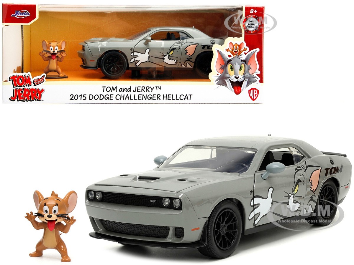 ミニカー Jada Tom and Jerry 2015 Dodge Challenger 2015 DODGE CHALLENGER HELLCAT & JERRY FIGURE TOM & JERRY 1/24