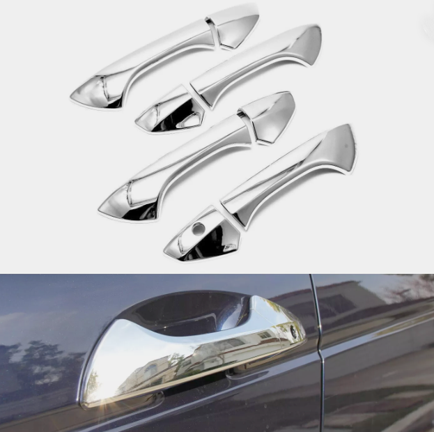 For 2008-2012 Honda Accord Glossy Chrome Door Handle Cover Trim No Smartkey Hole