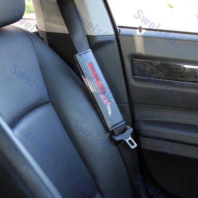 Carbon Look New Black Seat Belt Cover Shoulder Pads for Corvette Stingray Z06 X2
