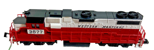 Bev-Bel N Scale Western Maryland GP-38 Diesel Locomotive # 3577 in Case - Picture 7 of 14