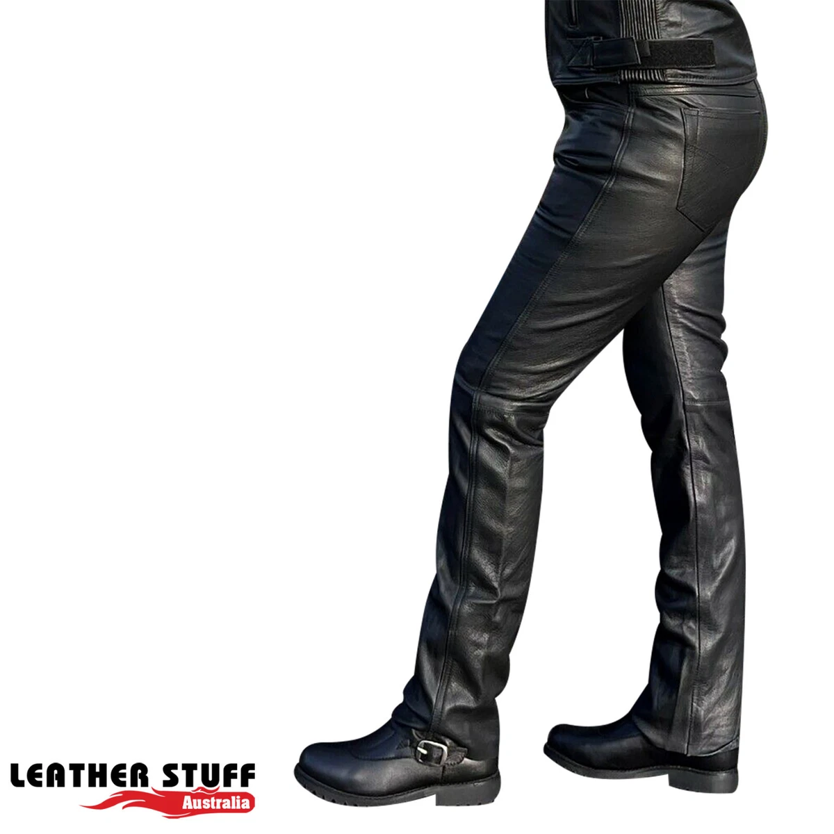 Women Motorcycle Motorbike Cruiser Touring 5 Pocket style Leather jeans  Pants