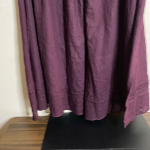 FREE PEOPLE Leinenhose weinrot lila Lainey weites Bein M NEU - Bild 10 von 11