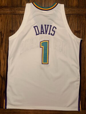 Authentic Baron Davis Men's 48 XL New Orleans Hornets Reebok NBA