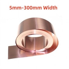 5mm-300mm Width 99.9 Copper Sheet Roll Metal Foil Plate 0.01mm-0.06mm Thick