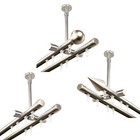 Gardinenstangen Innenlauf 2-läufig Deckenmontage Farbe Edelstahl 20 mm