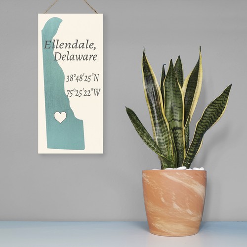 JennyGems Ellendale, Delaware Nautical Wood Sign | Made in USA - Picture 6 of 11