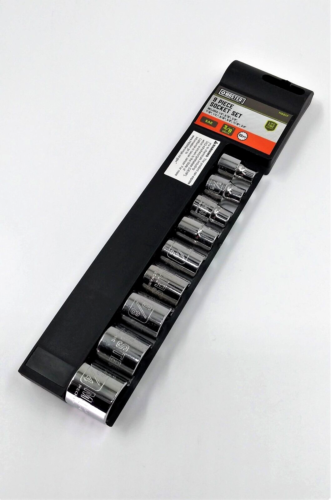 9-Piece 3/8” Drive Standard Socket Set SAE 12 PT, ¼” – ¾” Master Mechanic - Picture 9 of 10