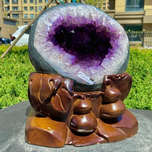 22.68LB Rare Brazilian Amethyst Money Bag - Abundant Wealth Crystal