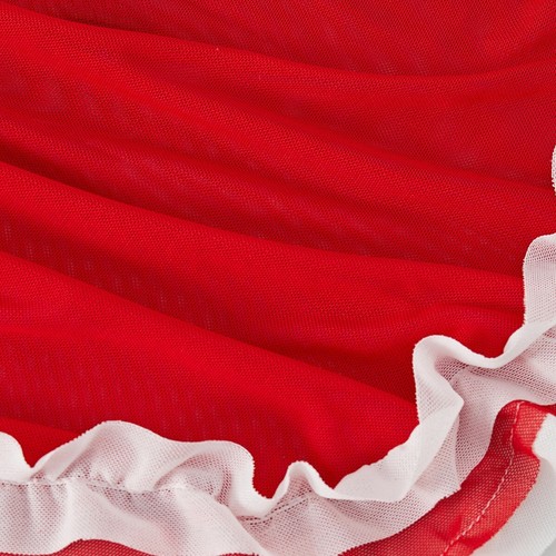 Sexy Mujeres Rojo Encaje Transparente Mini Vestido Lencería Profundo-V Sin Espalda Babydoll Prendas para dormir - Imagen 11 de 15