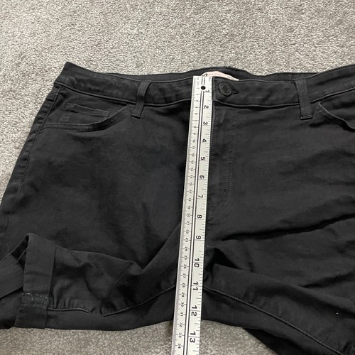 SO Bermuda Denim Shorts Womens 20/38W Black Low Rise Cotton Stretch Casual 40x8 - Picture 9 of 14