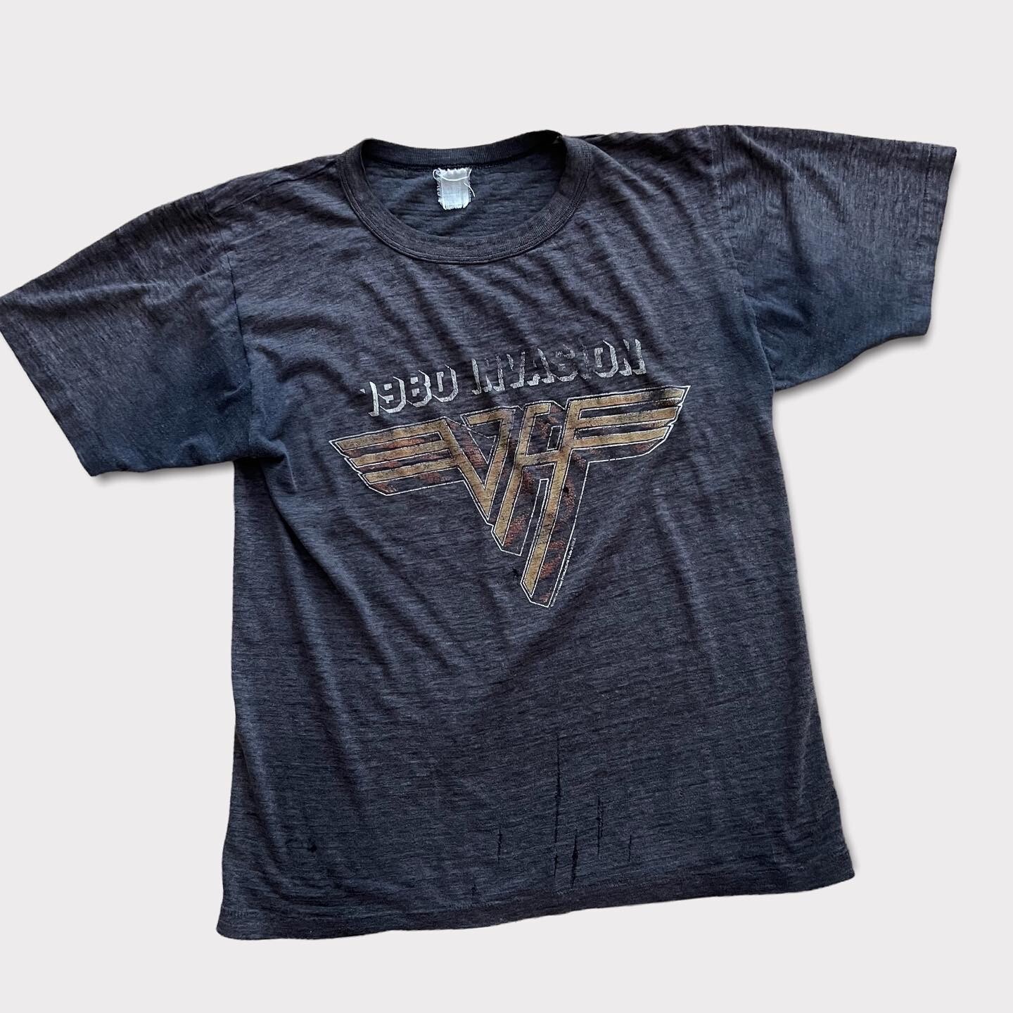 1980 Van Halen "Invasion" Vintage Tour Band Rock Tee … Gem