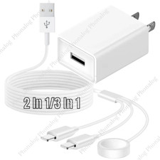 For iPhone Apple Watch iWatch 7/6/5/4/3/2/1/SE USB Magnetic Charger Cable Cord