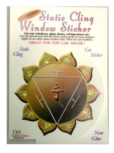 BUTW   48 pc Chakra static cling budha/peace stickers translucent 3479C abe - Picture 5 of 10