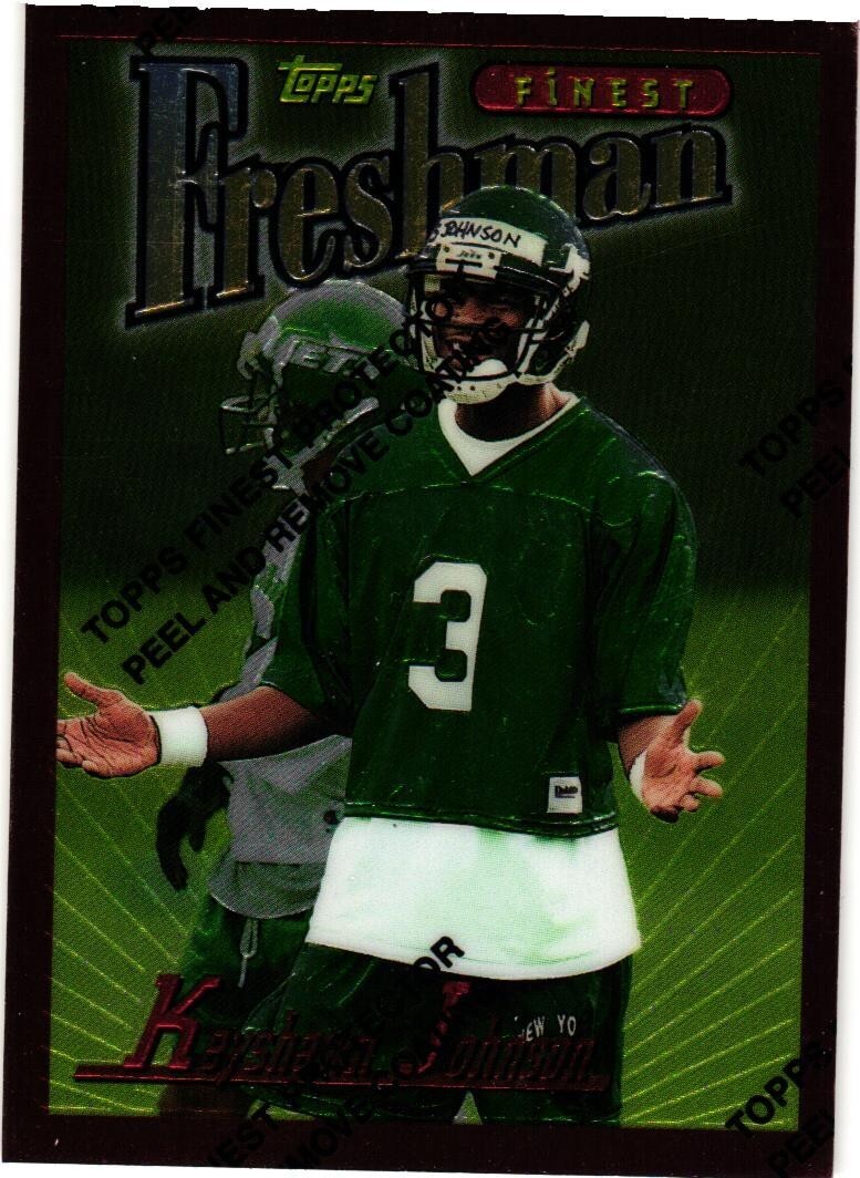 1996 Topps Finest Freshman Keyshawn Johnson RC #225 - NY Jets w/ Coating