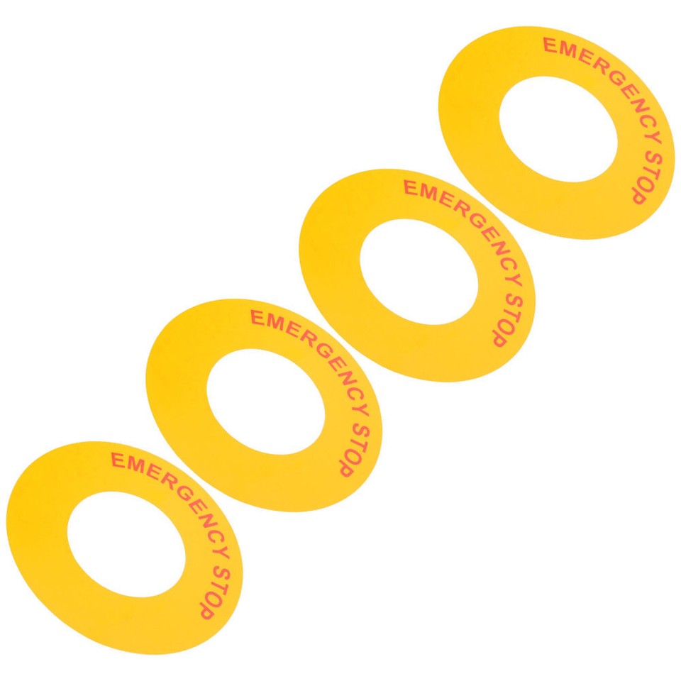 4 Pcs Emergency Stop Label Caution Sticker Sign Machinery Stickers eBay