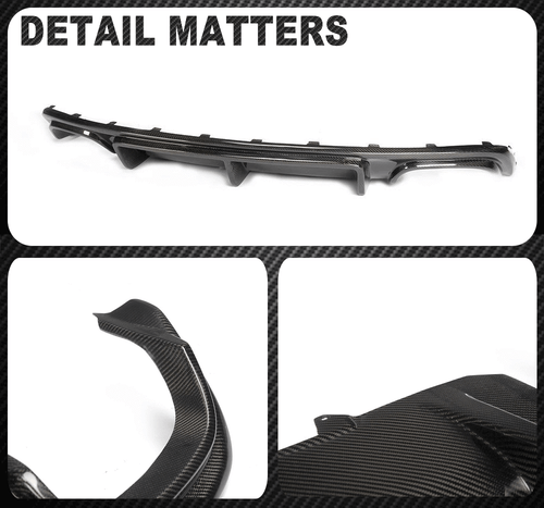For Audi A5 Sline S5 Coupe 2012-16 REAL Carbon Rear Bumper Lip Diffuser Spoiler - Picture 13 of 13
