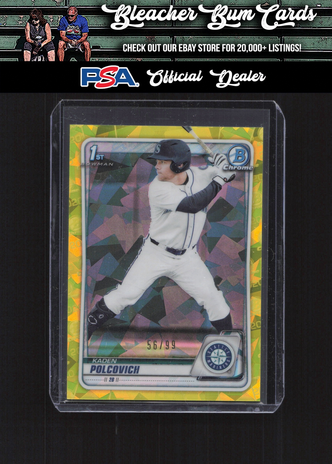 2020 Bowman Draft Sapphire Edition BD-18 Kaden Polcovich Yellow #/99