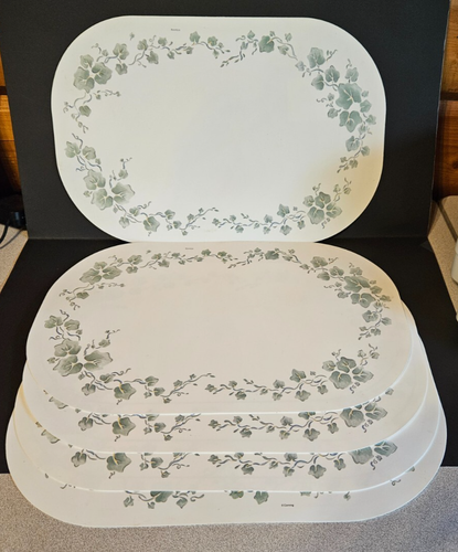 Corning Corelle Callaway Ivy Vinyl Placemat - 17 1/8" x 11 1/4" Set of 5