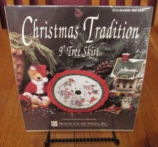 New Christmas Tradition 9" Skaters Christmas Tree Skirt Counted Cross Stitch Kit