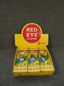 Vintage Hofschneider Red Eye Fishing Lures Display Box - A Collector's