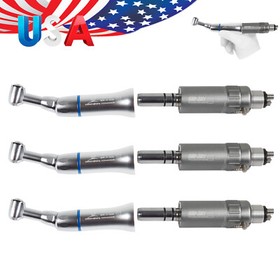 USA NSK Style Dental Slow Low Speed Handpiece Contra Angle Push /4Hole Air Motor
