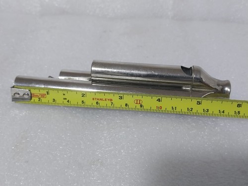 Vintage 3 Barrel Germany Conductor Train siren Horn effect whistle Scarce - Picture 10 of 11