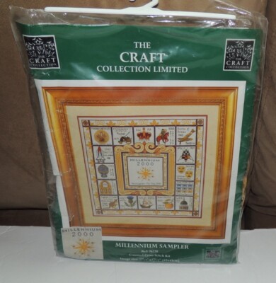 1998 The Craft Collection Limited Cross Stitch Kit USA Millennium Sampler 76220