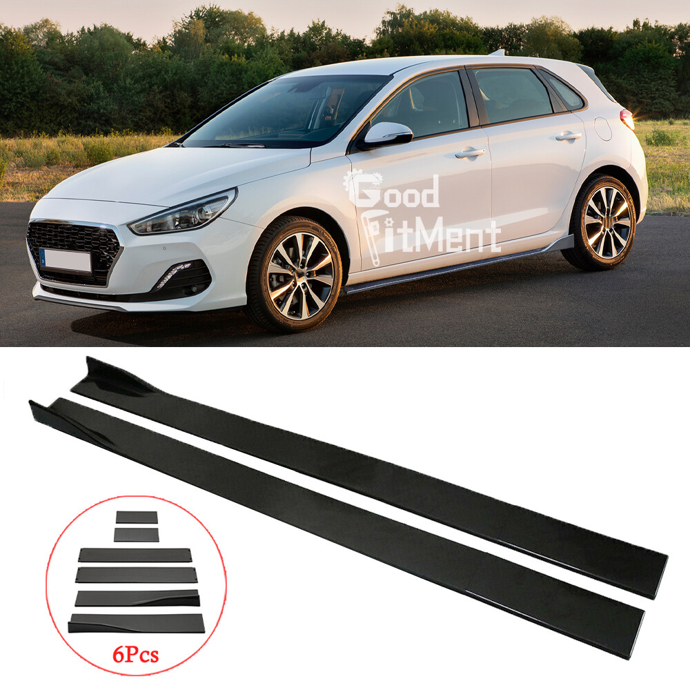 For Hyundai i10 i20 i30 N Glossy Black Side Skirts Spoiler Lip Splitter Diffuser