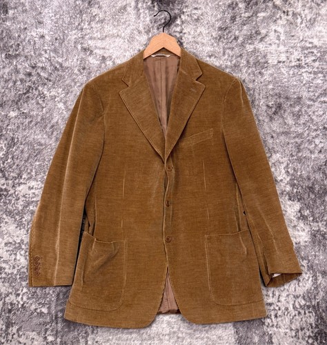 Canali Jacket 44R Mens Cotton Cashmere Corduroy 3 Button Sport Coat Blazer