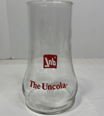 7-Up The Uncola Upside Down Drinking Fountain Glass Soda Pop Vintage 70s