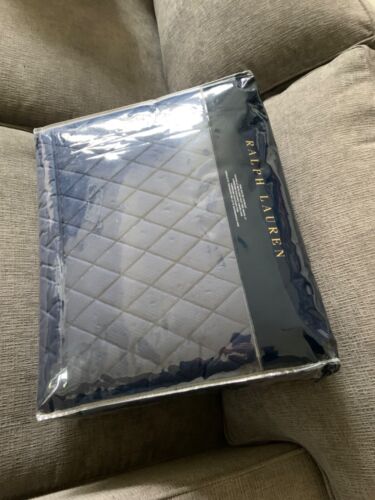 Ralph Lauren Bedford King Coverlet Navy Sapphire Blue quilt NEW $430