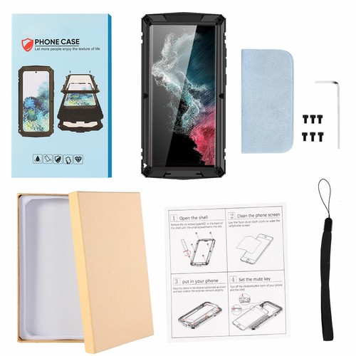 For Samsung Galaxy S22 Ultra Case Metal Shockproof Stand Cover Screen Protector - Picture 14 of 21