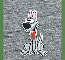 DOG-PUPPY-CARTOON-EMBROIDERED IRON ON PATCH APPROXIMATELY 2.50  X 1.50  