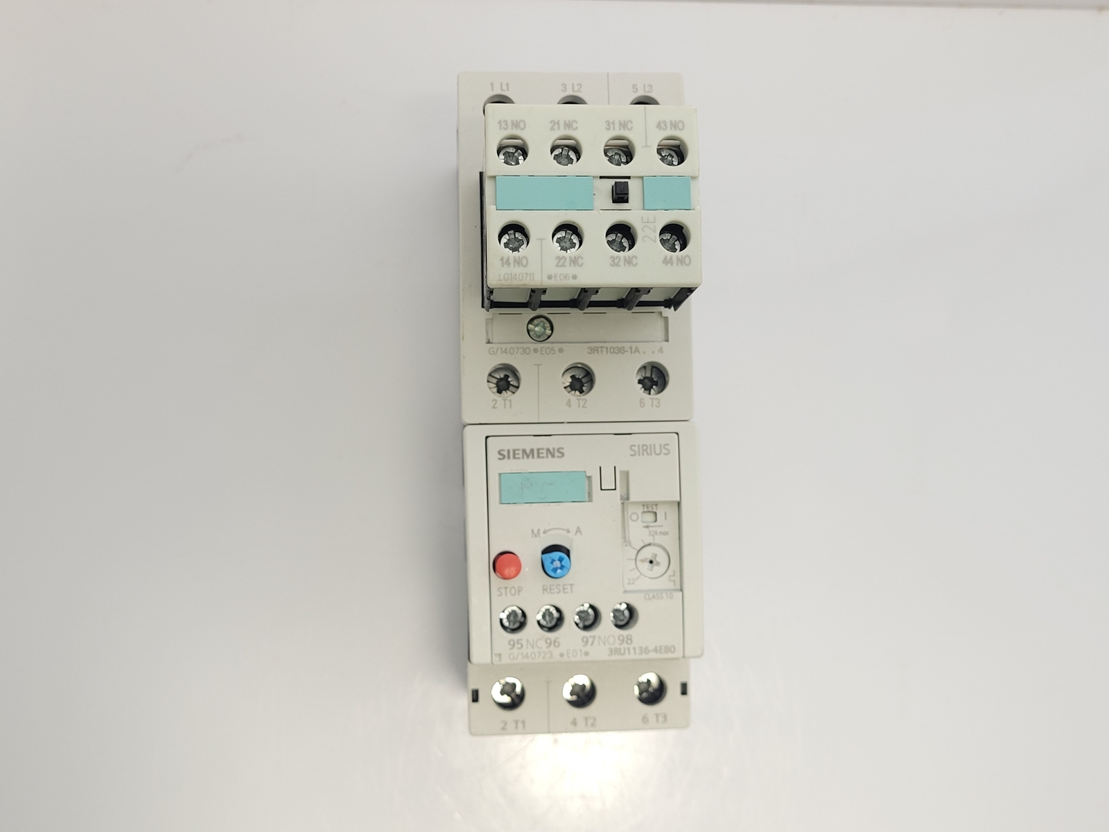 SIEMENS 3RT1036-1AP04 230V 60A + Contact + SIEMENS 3RU1136-4EB0