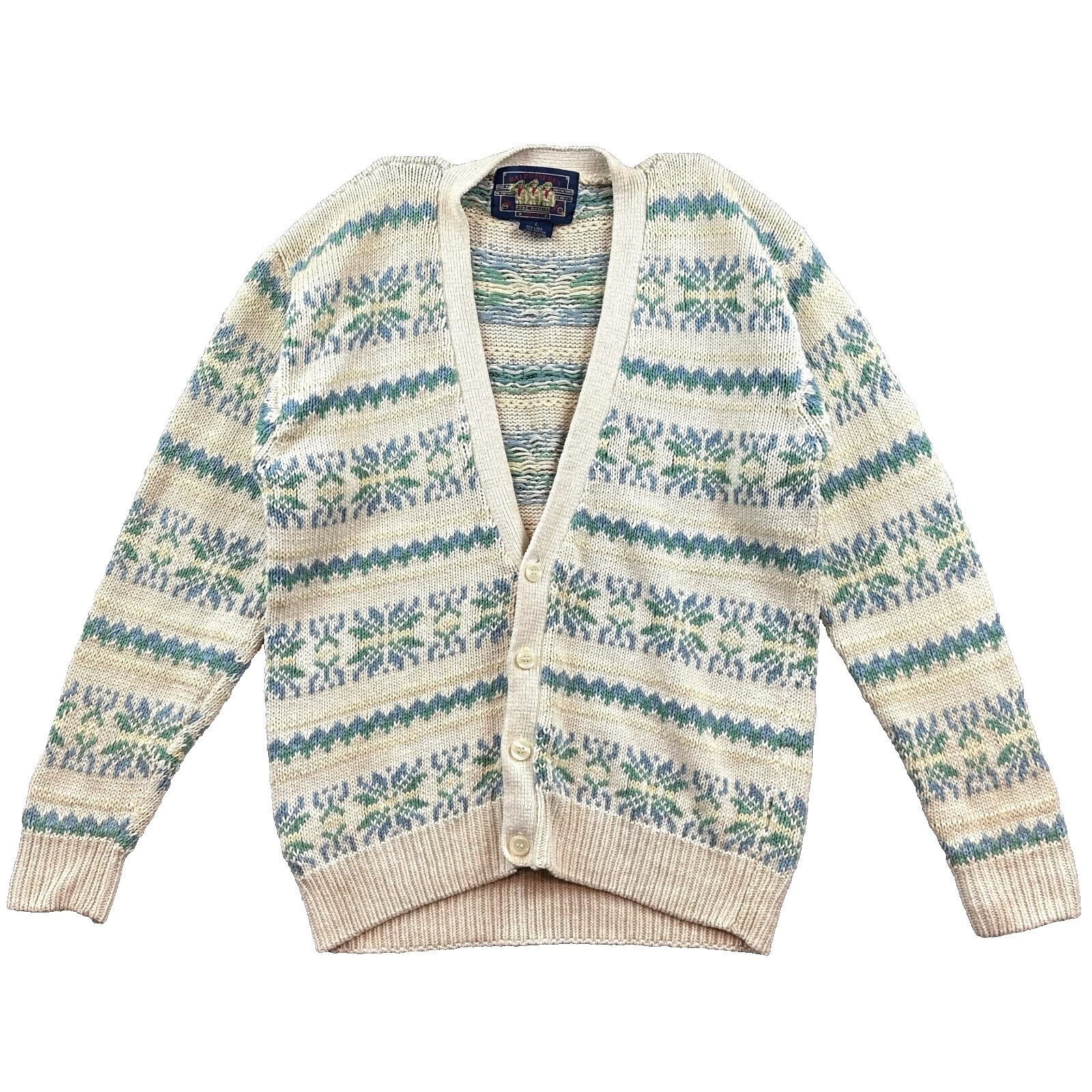 Chaqueta a rayas de algodón Chaps Suéteres para mujer