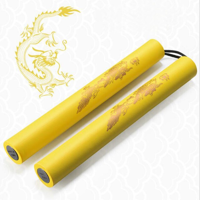 Foam Nunchucks Nunchaku Dragon Pattern Martial Art Karate Wing Chun