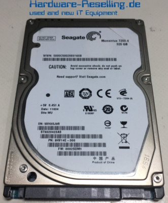 Seagate HP Momentus 320GB SATA 2,5'' 7200RPM 3Gbps 16MB ST9320423AS 9HV14E-300
