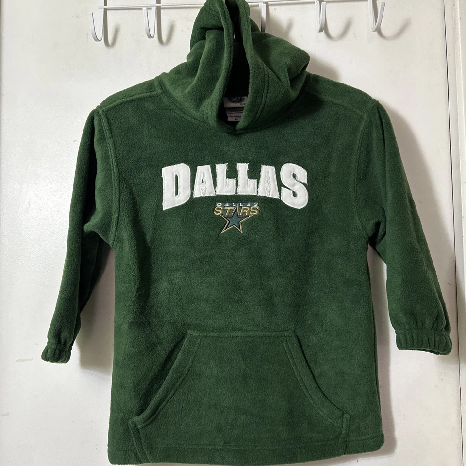 Sudadera con capucha verde polar talla pequeña Dallas Stars juvenil nueva con etiquetas Foto 2 de 4