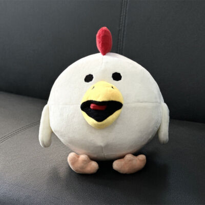 Game Chicken Gun Figure Plush Doll White Flying Chicken Funny Doll Toy Gift
