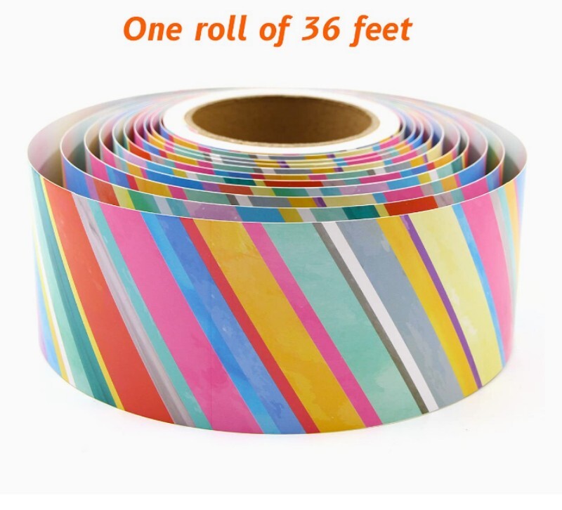 Tropical Color Bulletin Board Straight Border for Classroom 36ft One Roll